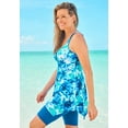 thumbnail image 3 of Swim 365 Women's Plus Size Longer-Length Tankini Top, 3 of 6
