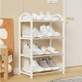 thumbnail image 5 of 4-Tier Stackable Shoe Rack, Sturdy Shoe Shelf Storage, Shoe Tower for Bedroom, Entryway, Hallway, and Closet, 5 of 8