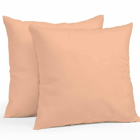 Peach Fuzz Outdoor Pillow Covers Pack of 2 Coral Solid Color Waterproof Throw Pillow Covers Decorative Cushion Cases for Patio Garden Tent Balcony Couch 26x26 inch