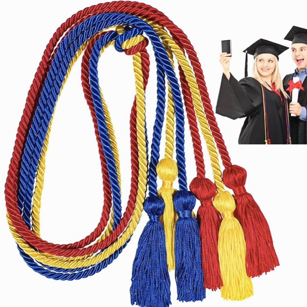 Windfall 170cm Graduation Honor Cords- Gold Honor Cord Double Graduation  Cords Honors Graduation Decoration Braided Cords with Tassels for  Graduation