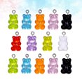 thumbnail image 4 of EeaseMX 70 colgantes de oso de colores, llaveros de resina para hacer tú mismo, joyería y collares (7 colores surtidos, 10 unidades cada uno), 4 of 7