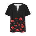 thumbnail image 5 of Fiudx Camisas para Mujer Camiseta Holgada de Manga Corta con Cuello Redondo y Estampado Informal Grande para Mujer, 5 of 5