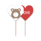 thumbnail image 1 of El estilo de la sencillez Chubby Bear animal Palillos de dientes bandera etiqueta de amor selección de pastelitos, 1 of 4