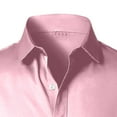 thumbnail image 6 of Mens Satin Long Sleeve Shirts Party Dancing Turndown Collar Shirt Vintage Solid Color Casual Blouse Tops, 6 of 7
