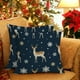 thumbnail image 5 of Juego de fundas de almohada con diseño de árbol de Navidad | Fundas de almohada decorativas navideñas de 45 x 45 cm en azul oscuro | Fundas de cojín festivas para salón con cremallera oculta, 5 of 5