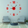 thumbnail image 6 of Matoen Modern Frameless DIY Wall Clock Large 3D Wall Watch Mirror Numbers for Home Office Decorations, 6 of 7