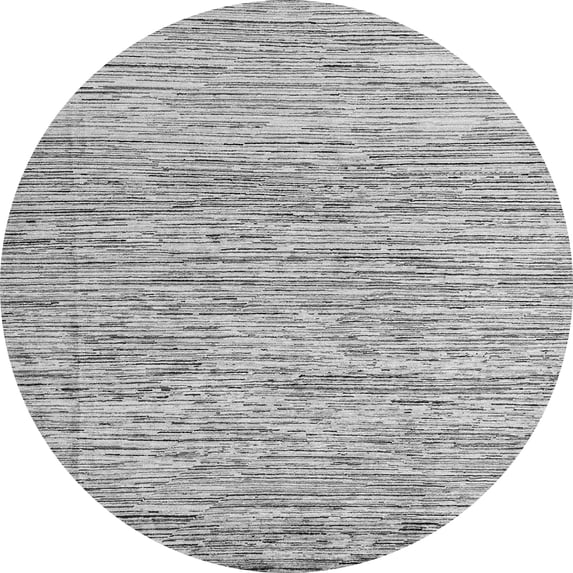 Ahgly Company Indoor Round Oriental Gray Modern Area Rugs, 3' Round