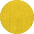 thumbnail image 1 of Ahgly Company Indoor Round Abstract Yellow Contemporary Area Rugs, 7' Round, 1 of 4