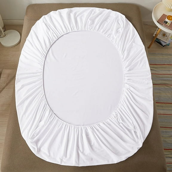 ATJIA Cotton Fitted Sheet with Elastic Bands Non Slip Adjustable Mattress Covers for Single Double King Queen Bed140/160/200cm