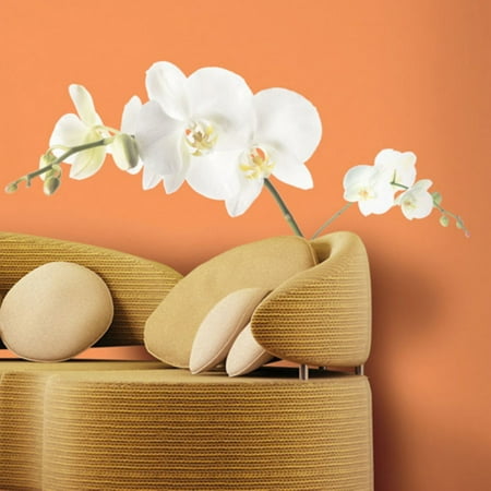 White Orchid Peel and Stick Wall Decals