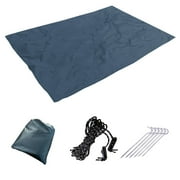 Lightweight Camping Tent Rain Tarp 3x3 Meters Sun Protection Backpack Includes Poles Ropes Carry Bag Waterproof Windproof for Outdoor Hiking Picnics