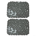 thumbnail image 4 of SPOORYYO 1 Pack Sink Mat for Kitchen Sink, Charcoal Gray PVC Protector with Pebble Design, Dish Drying Mat for Stainless Steel and Porcelain Sinks, 15.8 x 12 Inch, 4 of 6