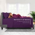 thumbnail image 5 of DeaLuxe Bedding 21” Full Size - Extra Deep Pocket Sheets - Super And Ultra Deep Bed Sheets - For Deep Mattress - 4 Piece Bed Sheet Set - Easily Fits Deep Mattress - Purple (Royal Grape), 5 of 8