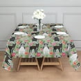 thumbnail image 3 of Cute Bulldog Dog and Flower Florals Square Tablecloth,Waterproof Square Table Cover,Wipeable Spillproof Washable Table Cover for Home Kitchen Party Decor 60"x60"(152x152cm), 3 of 6