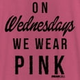 thumbnail image 2 of Women's Mean Girls On Wednesdays We Wear Pink Black Racerback Tank Top Pink Heather X Large, 2 of 4