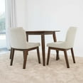 thumbnail image 3 of Dining Chairs, Ellis Dining Chair Set of 2 - Beige Linen, Beige Wooden Dining Chairs,Linen Fabric Dining Chairs, Furniture Dining Furniture Seating for Dining Ellis Dining Chair Set of 2 - Beige Line, 3 of 10