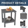 thumbnail image 2 of Pipopa Adirondack Outdoor Side Table,HDPE All Weather Double Layer Patio Side Table,Rectangular End Table for Garden Balcony Pool,Grey, 2 of 10