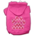 thumbnail image 1 of Chandail à Capuchon pour Chien en Forme de Patte de Chevron avec Strass Rose Vif L (14), 1 of 1