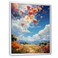 thumbnail image 2 of Designart "Kites In The Sky Japon Art" Japanese Floater Framed Wall Art Living Room, 2 of 7