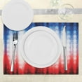 thumbnail image 3 of Ambesonne Flag Place Mats Set of 4, Abstract Digital Star, Standard Size, Blue Red, 3 of 6