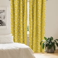 thumbnail image 2 of Ambesonne Bird Window Curtains, and Mother Seagull Animal, Each 28" W x 95" L, Yellow Grey, 2 of 4