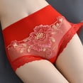 thumbnail image 5 of GHSOHS Womens Underwear Panties Cotton Underwear Women Sexy Lingerie Women's Lace Underwear Panties Sexy Sheer Hipster Panty Underpants Hipster Panty Floral Printed Briefs Red Thongs High Waisted,L, 5 of 5