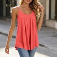 thumbnail image 5 of SHTXOZHI Tank Tops for Women Spaghetti Straps Tanks Plus Size Casual Pleated Scoop Neck Loose Sleeveless Tank Tops, 5 of 6