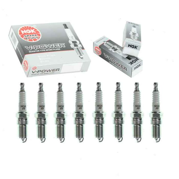 8 pc NGK V-Power Spark Plugs compatible with Ford E-150 4.6L V8 2009-2014
