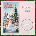 thumbnail image 6 of Decorative Design Merry Christmas Banner Festive Decoration Snowman Scene Christmas Tree Snowflakes for Holiday Party Indoor Celebration Winter Decor, 6 of 9