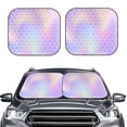 thumbnail image 2 of Haiem Fish Scale1 Car Windshield Sun Shade (2 Pieces) Foldable Windshield Sun Shade Car Accessories for Truck SUV Pickup-Large, 2 of 7