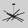 thumbnail image 2 of 12 Light Brass Sputnik Spiral Chandelier Pendant Mid Century Modern Raw Brass Sputnik chandelier light Fixture, 2 of 6