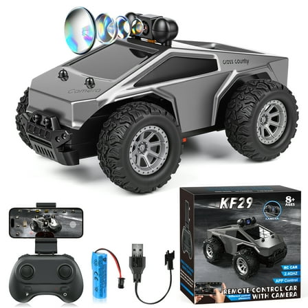 Flooyes High Speed Remote Control Car, RC Car with LED Lights, Idea Gift Car Toys for Kids Boys Girls 3 4 5 6 7 8