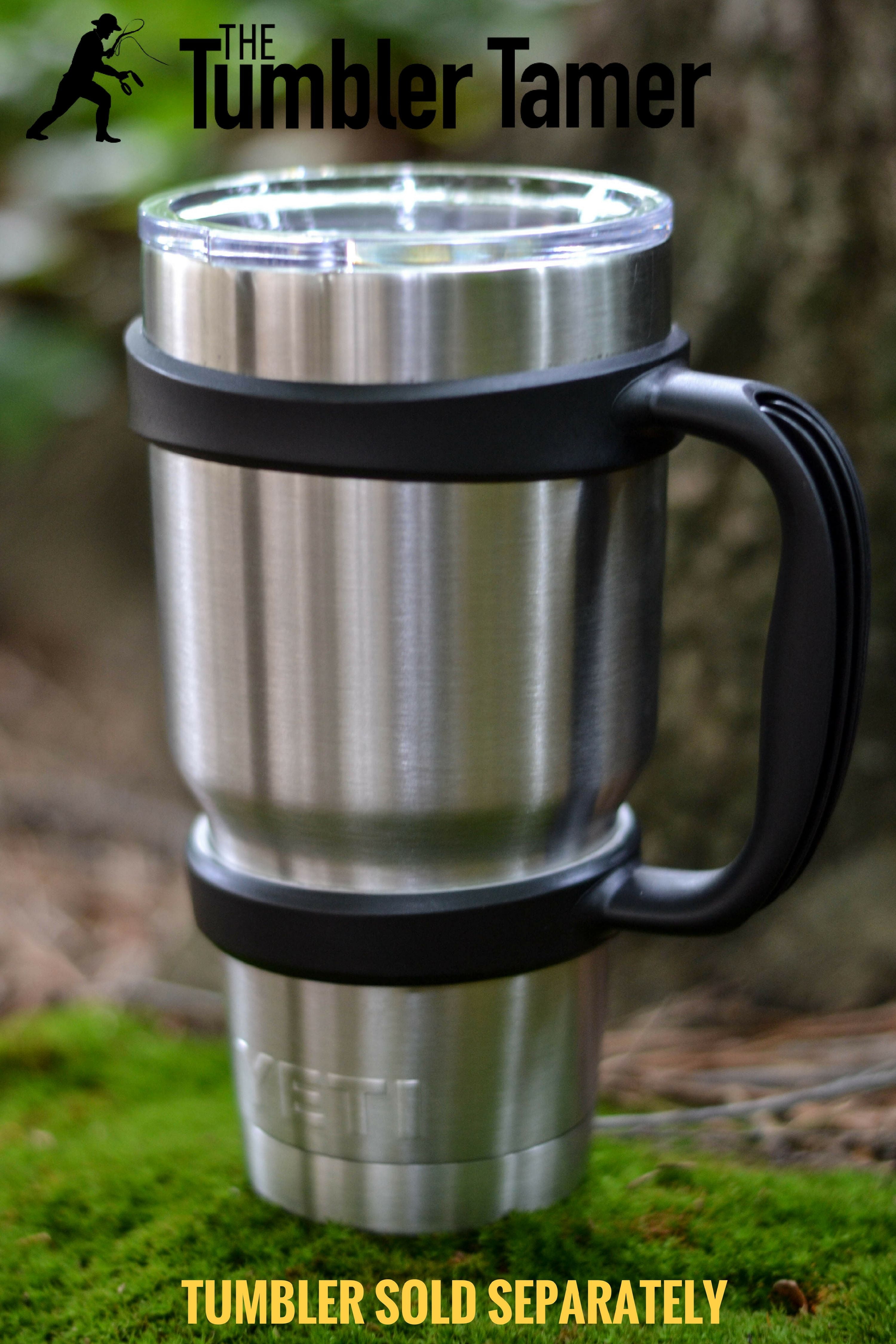 Handle for Yeti Rambler 20 Oz - The Tumbler Tamer - fits Ozark Trail SIC  Thermik & many others - Black Ice 