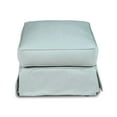thumbnail image 2 of 18" Ocean Blue Fabric Elegant Sunset Trading Horizon Slipcovered Comfortable Ottoman, 2 of 7