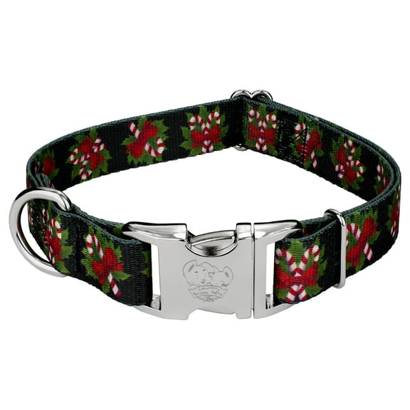 Country Brook Petz® Premium Black Candy Cane Dog Collar, Medium