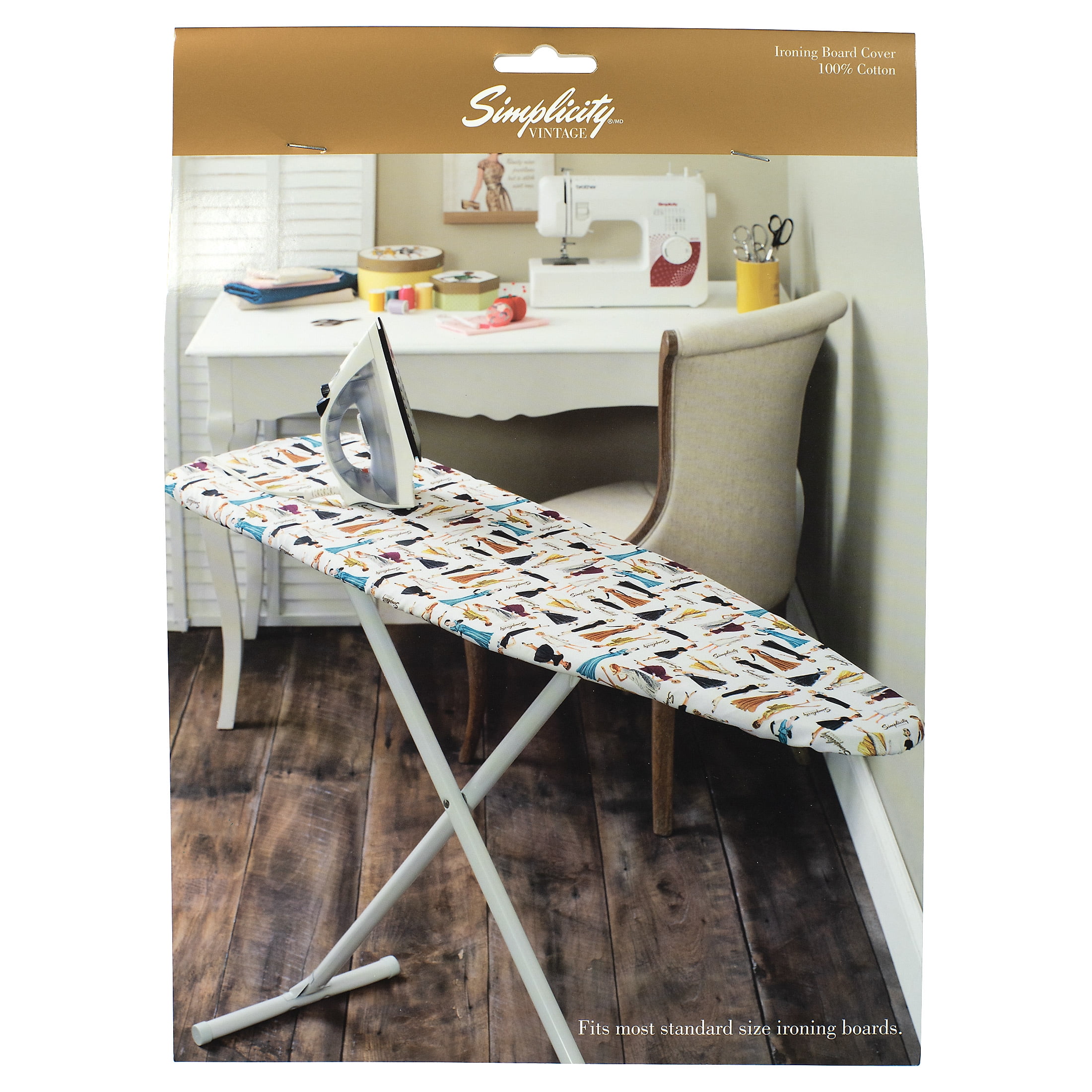 100% Cotton Extra Thick Fits Large and Standard Boards Resists Scorching and Staining with 4 Fasteners Clips and Protective Scorch Mesh Cloth Ironing Board Cover and Pad Leopard Print,54?x15?