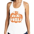 thumbnail image 2 of Pumpkin Oh My Gourd Tank Top Fitted Racerback Women's Medium White, 2 of 5