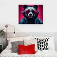 thumbnail image 4 of Nawypu Graffiti Wall Art Funny Animal Canvas Pictures for Bedroom Living Room Decor Colorful Bear Monkey Penguin Panda with Headphone Paintings Cartoon Print Nursery Kids Bathrooom Home Decoration, 4 of 4