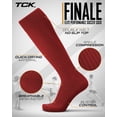 thumbnail image 2 of Red Soccer Socks Mens Womens Boys Girls Performance Sport Sock Knee High Soccer Socks Adults Teens Finale (Cardinal, Large), 2 of 2