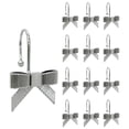 thumbnail image 1 of 12 Ganchos Decorativos Para Cortina De Ducha Con Nudo De Lazo, Anillos De Ducha Para Baño, Habitación De Bebé, Decoración Artística (Nudo De Lazo) (Plata), 1 of 5