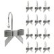 thumbnail image 1 of 12 Ganchos Decorativos Para Cortina De Ducha Con Nudo De Lazo, Anillos De Ducha Para Baño, Habitación De Bebé, Decoración Artística (Nudo De Lazo) (Plata), 1 of 5