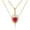 01-Gold Red Heart Couple style, variant on Matching Necklace for Couples 14K Gold Silver Plated Sword and Heart Necklaces Trendy Set Dainty Zirconia Chain Pendant Jewelry Gifts for Him and Her