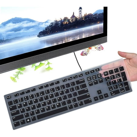 Keyboard Cover for Dell KB216 KB216p KB216d / KM636 Wireless Keyboard, Dell Optiplex 5250/3050/3240/5460/7450/7050,Dell Inspiron AIO 3475/3670/3477 All-in one Desktop