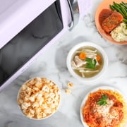 Nostalgia 0.7 cu ft Retro Microwave Oven, 700W Countertop Microwave Oven with 8 Auto Cook Programs, Lavender