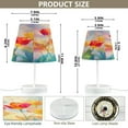 thumbnail image 2 of Bedside Table Lamp, Fully Dimmable Lamp with USB Interface Cable for Bedroom Living Room, Office, Dorm Vibrant Colorful Tulips, 2 of 8