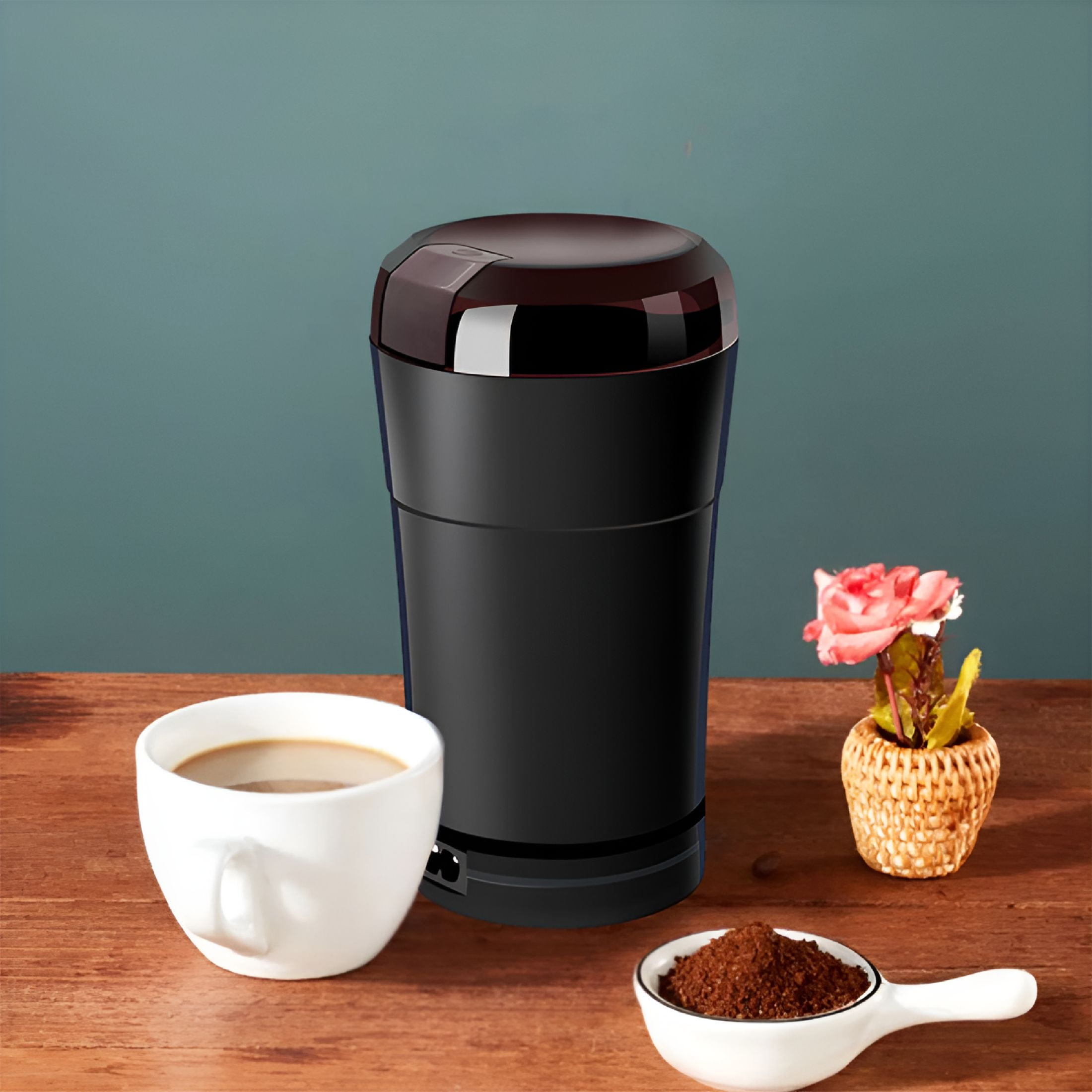 ZEPARO Electric Herb Grinder - Compact and Efficient Spice Grinder with Stainless Steel Blades,Fast Grinding for Dry Spices,Herbs,and Coffee Beans