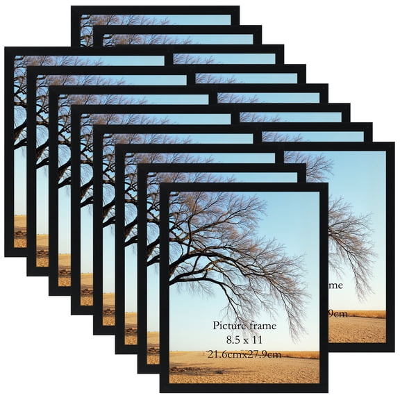 8.5x11 Picture Frames for Home Decor, Wall Hanging and Tabletop Display (16 pack)