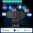 thumbnail image 3 of LAICAIW Webcam with Microphone, Full HD 1080P Webcam for PC, Laptop, Desktop, MAC, Plug and Play Web Camera with Privacy Cover, USB Camera for YouTube, Zoom, Skype, Facetime, Windows, Linux, and macO, 3 of 7