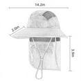thumbnail image 7 of Gash Hao Mens UPF 50+ Sun Protection Cap Wide Brim Fishing Hat with Neck Flap, 7 of 7