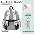 thumbnail image 5 of Fireman and Cloud White Pattern Backpack for School, Cute School Bag with Adjustable Shoulder Straps and Padded Back, 13.4"x11"x4.7", 5 of 5